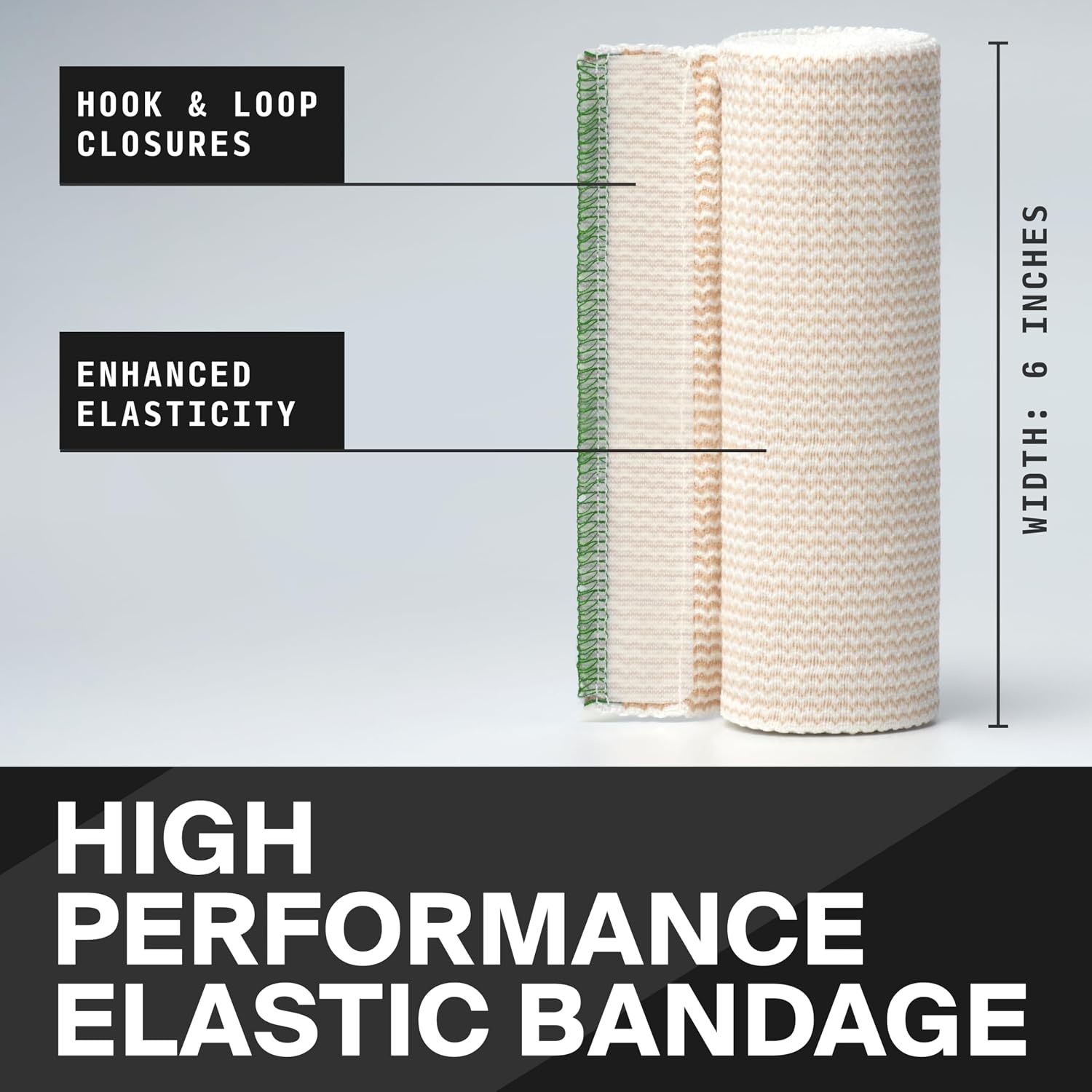 image:imageSurviveX HighPerformance Elastic Bandage Wrap Reusable Compression Bandage Wrap for Leg Ankle Wrist Knee Self Closing Design 4 Inch 2 Pack6 Pack