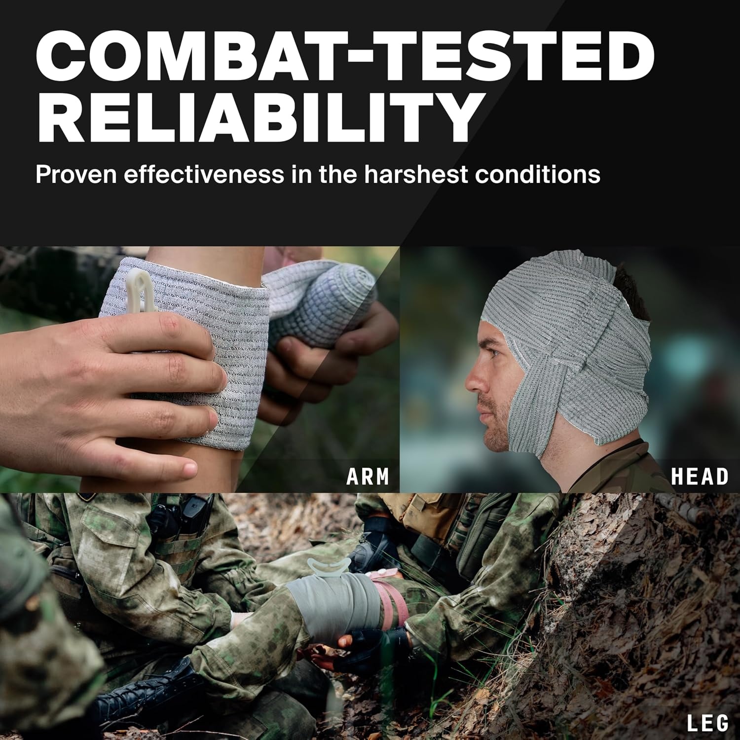 image:imageSurviveX Israeli Pressure Bandage 6 Inch Emergency Bandage Pressure Dressing for Wounds Trauma Dressing Sterile VacuumSealed Packaging 2 Pack3 Pack