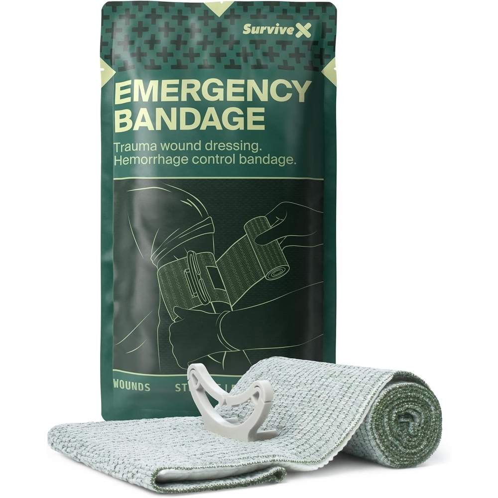 image:imageSurviveX Israeli Pressure Bandage 6 Inch Emergency Bandage Pressure Dressing for Wounds Trauma Dressing Sterile VacuumSealed Packaging 2 Pack1 Pack