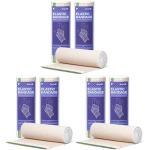 image:imageSurviveX HighPerformance Elastic Bandage Wrap  Reusable Compression Bandage Wrap for Leg Ankle Wrist Knee  Self Closing Design  4 Inch 2 Pack6 Pack