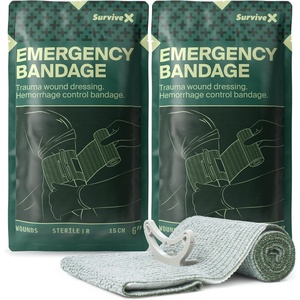 image:imageSurviveX Israeli Pressure Bandage 6 Inch  Emergency Bandage  Pressure Dressing for Wounds  Trauma Dressing  Sterile VacuumSealed Packaging  2 Pack2 Pack