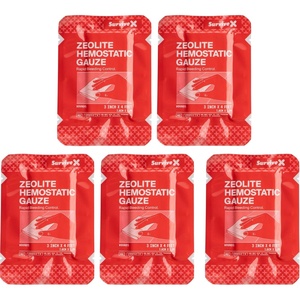 image:imageSurvivex Hemostatic Gauze  Quick Blood Clotting Gauze for Wounds  Trauma Kit Hemostatic Dressing  3 in x 4 FT  5 PCS5 Pack